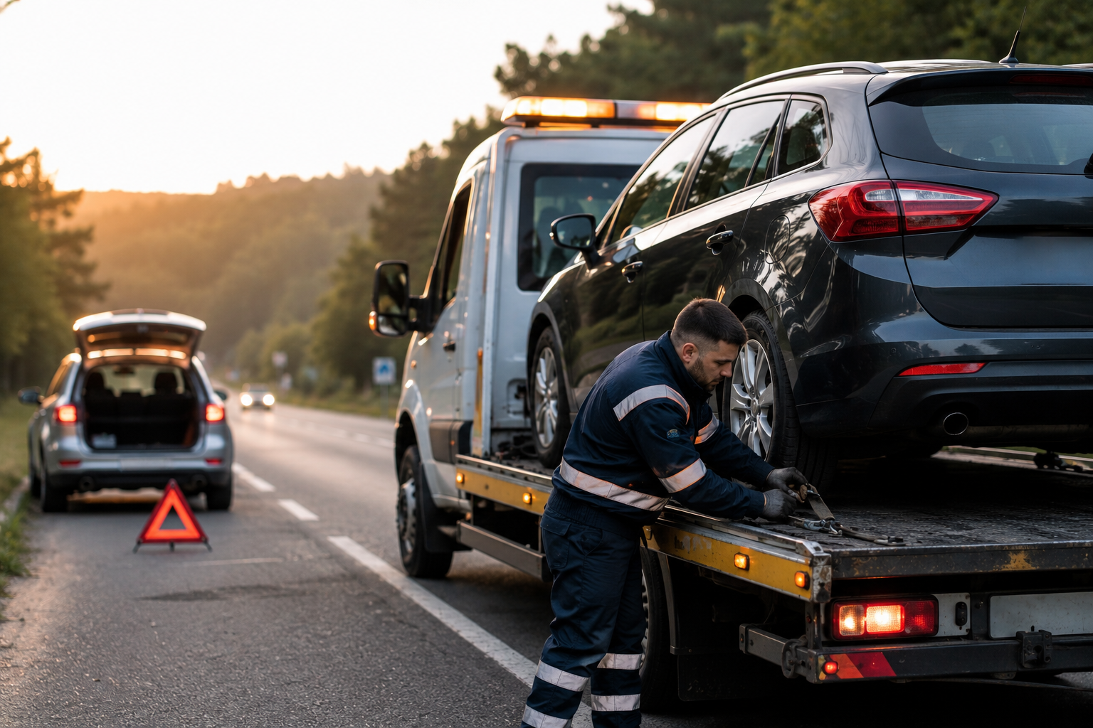 Avtovleka pomoč na cesti Prevoz vozil – Prevoz motorjev Popravilo predrtih gum (inekcija) Menjava akumulatorjev Dostava goriva Pomoč pri vžigu